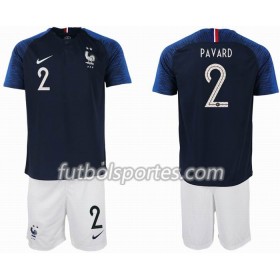 Camisetas Francia PAVARD 2 2 star Niño Primera Equipacion Mundial 2018